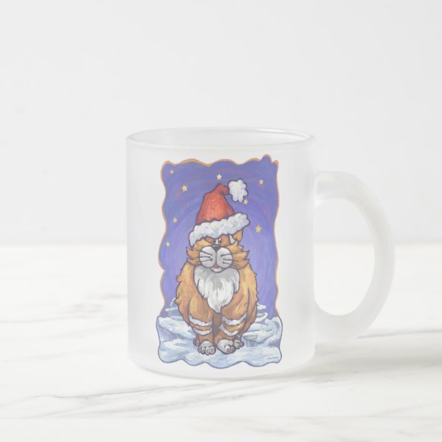 Taza De Cristal Esmerilado Navidades Ginger Cat (Derecha)