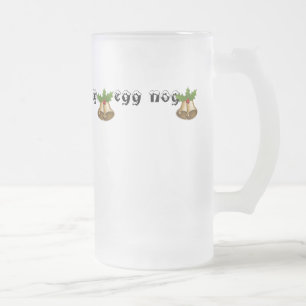 Taza De Cristal Esmerilado Navidades Huevo Nog Escarcha 16 onzas Bomba de vid
