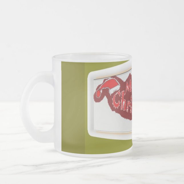 Taza De Cristal Esmerilado Navidades mug (Izquierda)