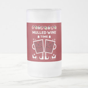 Taza De Cristal Esmerilado Navidades Mulled Red Wine Glühwein