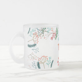 Taza De Cristal Esmerilado Navidades Rústicos Naturales
