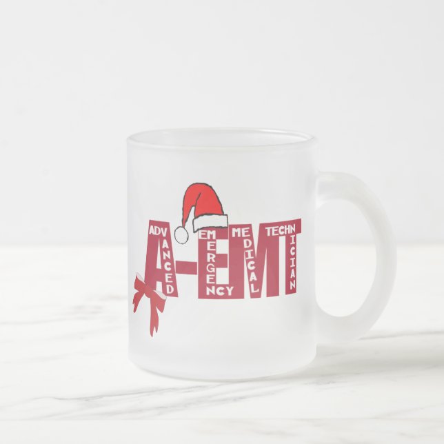 TAZA DE CRISTAL ESMERILADO NAVIDADES SANTA A- EMT - AVANZADO (Derecha)