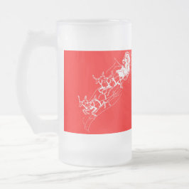 Taza De Cristal Esmerilado Navidades: Santa Claus -