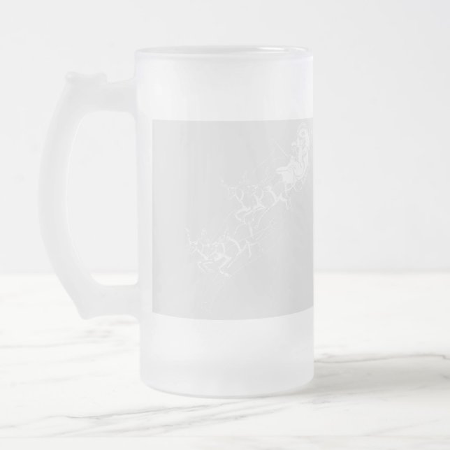 Taza De Cristal Esmerilado Navidades: Santa Claus - (Izquierda)