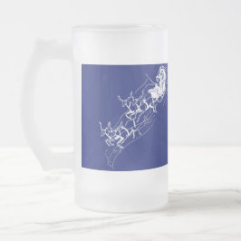 Taza De Cristal Esmerilado Navidades: Santa Claus -