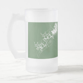 Taza De Cristal Esmerilado Navidades: Santa Claus -