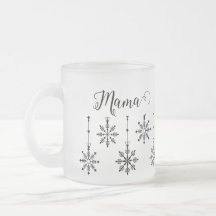 Navidades Snowflake Mama-editable Frosted Mug
