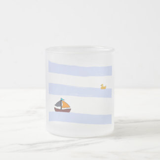 TAZA DE CRISTAL ESMERILADO NAVY COFFEE MUG
