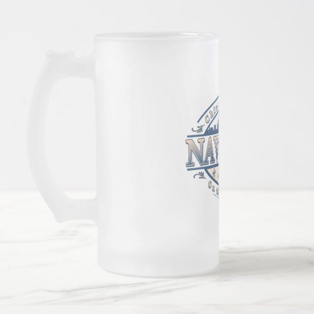 Taza De Cristal Esmerilado Navy Pier Chicago (Izquierda)