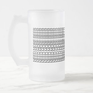 Taza De Cristal Esmerilado Necesita más Cerveza Repetida Graciosa Línea Patro
