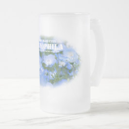 Taza De Cristal Esmerilado NEMOPHILA（Baby Blue Eyes）