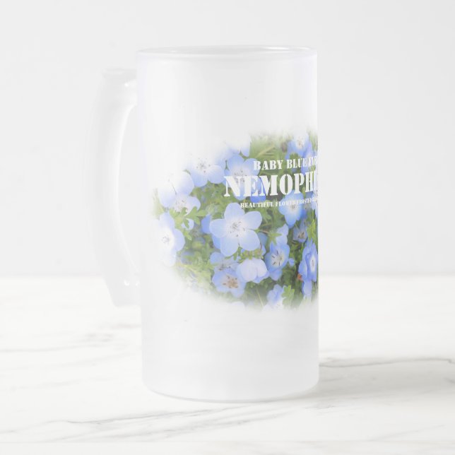 Taza De Cristal Esmerilado NEMOPHILA（Baby Blue Eyes） (Anverso izquierdo)