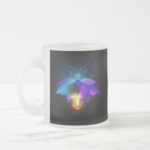 Taza De Cristal Esmerilado Neon Firefly en negro