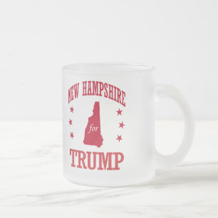 TAZA DE CRISTAL ESMERILADO NEW HAMPSHIRE PARA DONALD TRUMP
