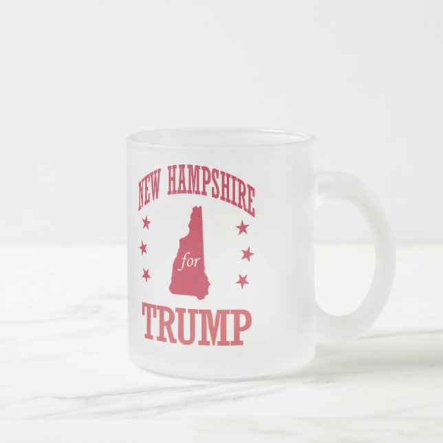 TAZA DE CRISTAL ESMERILADO NEW HAMPSHIRE PARA DONALD TRUMP (Derecha)