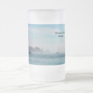 Taza De Cristal Esmerilado Niebla en el puerto de Mackinac
