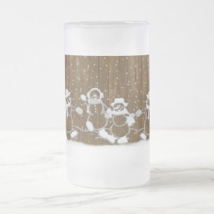 Taza De Cristal Esmerilado Nieve de invierno: destino de amor por la paz para