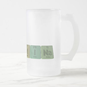 Taza De Cristal Esmerilado Nina como sodio del yodo del nitrógeno