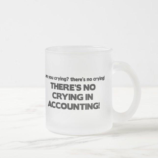 Taza De Cristal Esmerilado Ningún griterío en la contabilidad (Derecha)