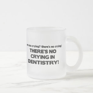 Taza De Cristal Esmerilado Ningún griterío en odontología