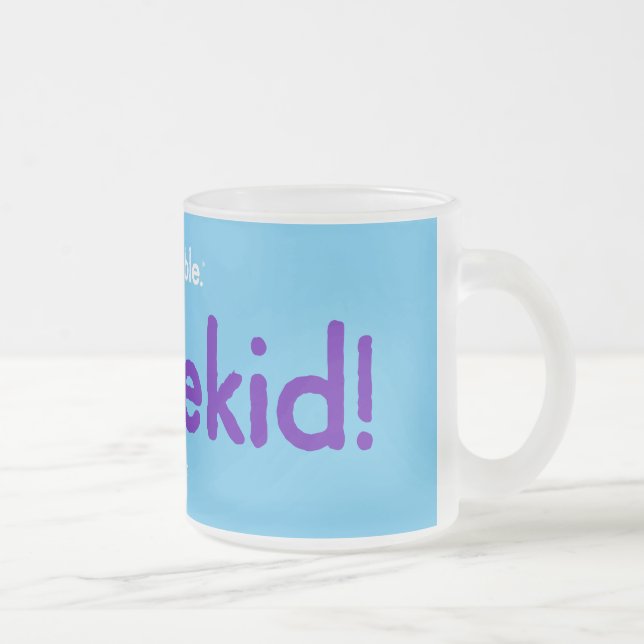 Taza De Cristal Esmerilado ¡niño con problemas! (Derecha)