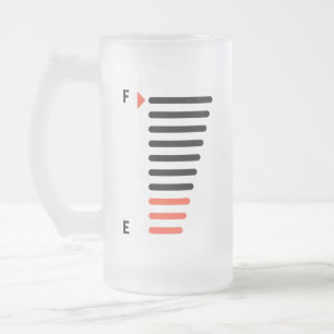 Taza De Cristal Esmerilado Nivel de cerveza para tu vaso de cerveza