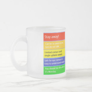 Taza De Cristal Esmerilado Niveles de la amenaza del consumo del café