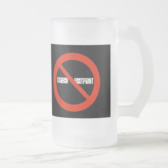 Taza De Cristal Esmerilado No Carbon Foot Print Mug (Derecha)