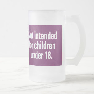 Taza De Cristal Esmerilado No destinado a niños menores de 18 años