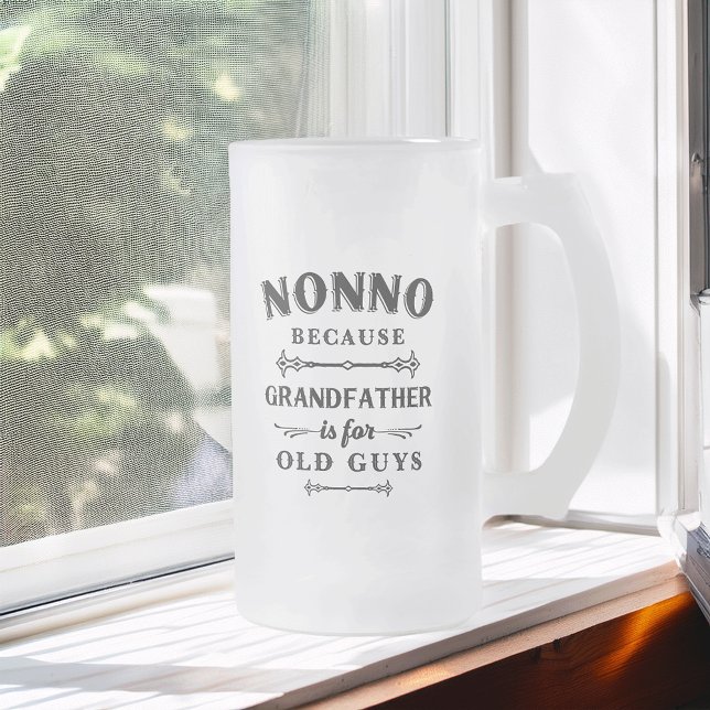 Taza De Cristal Esmerilado No | El Abuelo Gracioso Es Para Los Ancianos. (Subido por el creador)