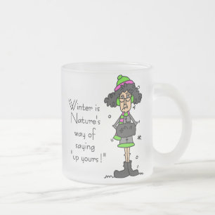 Taza De Cristal Esmerilado No es un fanático del invierno