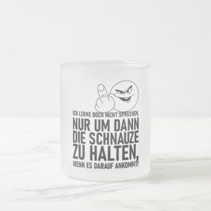 TAZA DE CRISTAL ESMERILADO NO ESTOY APRENDIENDO A HABLAR