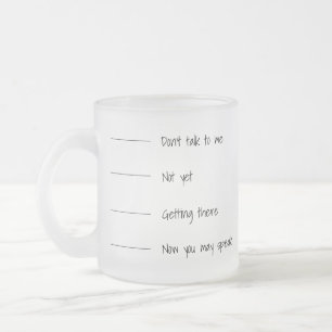 Taza De Cristal Esmerilado No hables o hables conmigo de manera divertida