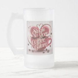 Taza De Cristal Esmerilado No más, Coffee Galore