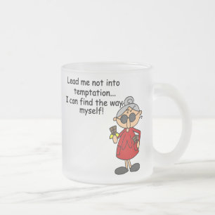 Taza De Cristal Esmerilado No Me Llevo Al Humor De Tentación
