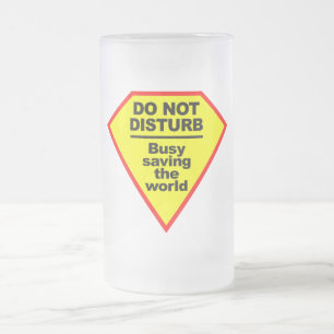 Taza De Cristal Esmerilado No molestar a la mug
