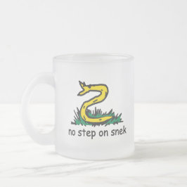 Taza De Cristal Esmerilado No pisar a la serpiente memes parodia de Gadsden S