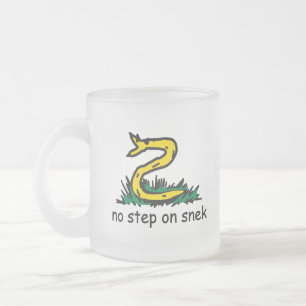 Taza De Cristal Esmerilado No pisar a la serpiente memes parodia de Gadsden S