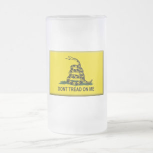 Taza De Cristal Esmerilado No pise en mí Estados Unidos