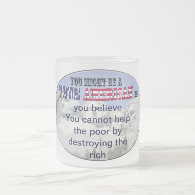 Taza De Cristal Esmerilado no puede ayudar a pobres destruyendo a ricos (Centro)