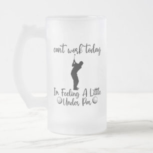TAZA DE CRISTAL ESMERILADO NO PUEDO TRABAJAR JUGANDO GOLF