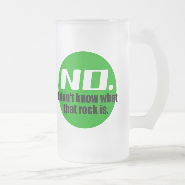 Taza De Cristal Esmerilado No sé qué es esa roca (verde) (Derecha)