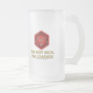Taza De Cristal Esmerilado No soy rico.  ¡Me cargan!