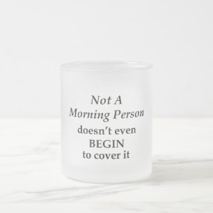 Taza De Cristal Esmerilado No soy una persona mañanera