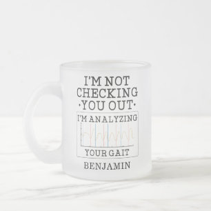 Taza De Cristal Esmerilado No te estoy revisando Chiste de fisioterapeuta