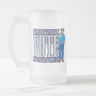 Taza De Cristal Esmerilado No VOTEN No se quejen