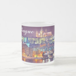 Taza De Cristal Esmerilado Noche de invierno en Praga