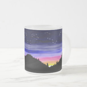 Taza De Cristal Esmerilado Noche del Diamante