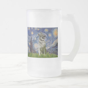 Taza De Cristal Esmerilado Noche estrellada - Norsk Elghund