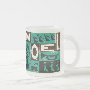 Taza De Cristal Esmerilado Noel Green